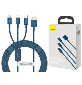 Kabel USB - Micro USB/USB Typ-C/Lightning BASEUS Superior Series 3w1 1.5 m