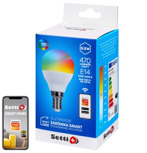 Inteligentna żarówka LED SETTI+ SL214NRGB 5.5W E14 Wi-Fi