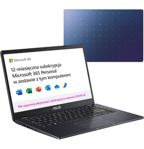 Laptop ASUS VivoBook Go E410MA-EK359T 14" Celeron N4020 4GB RAM 128GB eMMC Windows 10 S + Microsoft 365 Personal