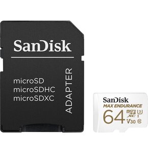 Karta pamięci SANDISK Max Endurance microSDXC 64GB + SD Adapter