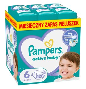 Pieluchy PAMPERS Active Baby 6 Extra Large (128 szt.)