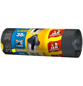 Worki na śmieci JAN NIEZBĘDNY Classic 35L (18 sztuk) Czarny