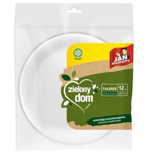 Talerze papierowe JAN NIEZBĘDNY Zielony Dom 428225333 (12 sztuk)