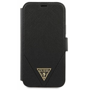 Etui GUESS Saffiano do iPhone 12 Pro Max Czarny