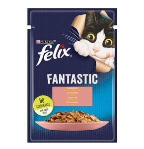 Karma dla kota FELIX Fantastic Łosoś 85 g