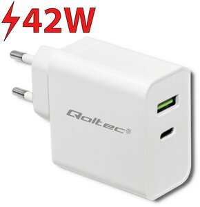 Ładowarka sieciowa QOLTEC 51718 42W Biały