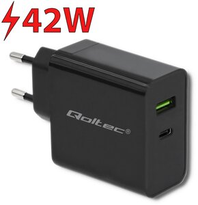 Ładowarka sieciowa QOLTEC 51717 42W Czarny