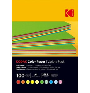 Papier fotograficzny KODAK Mix 10 kolorów 100 arkuszy