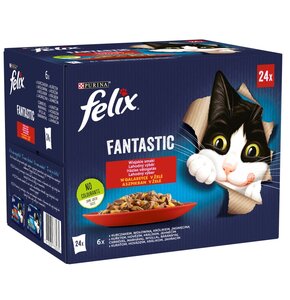 Karma dla kota FELIX Fantastic Wiejskie Smaki (24 x 85 g)