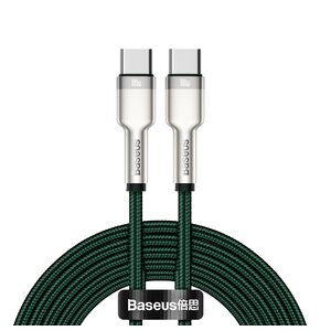 Kabel USB-C - USB-C BASEUS Cafule Metal 2 m Zielony