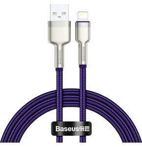 Kabel USB - Lightning BASEUS Cafule Metal 1 m Fioletowy