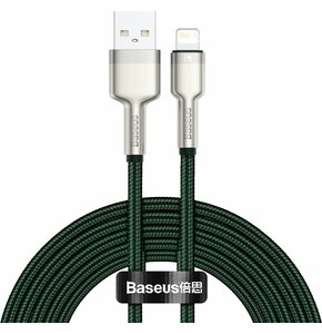 Kabel USB - Lightning BASEUS Cafule Metal 2 m Zielony
