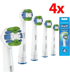 Oryginalna końcówka szczoteczki ORAL-B Precision Clean CleanMaximiser Biały (4 szt.) (Precyzyjne czyszczenie)