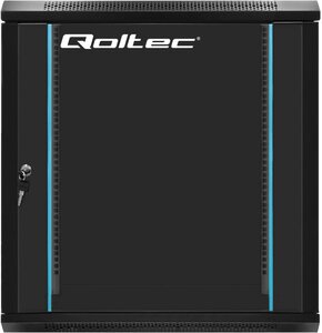 Szafa RACK QOLTEC 19" 12U 54464 600 x 450 mm, Wisząca Czarny