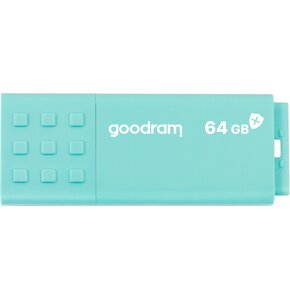 Pendrive GOODRAM UME3 Care 64GB, USB 3.2 Gen. 1 (USB 3.0), Odczyt 60 Mb/s, Zapis 20 Mb/s Turkusowy