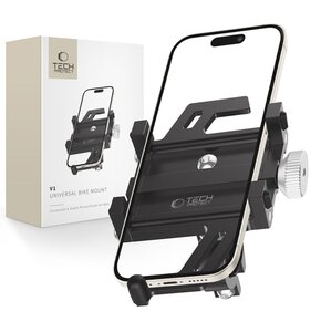 Uchwyt na telefon do roweru TECH-PROTECT V1 Bike Mount Czarny