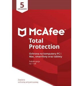 Antywirus MCAFEE Total Protection 5 URZĄDZEŃ 1 ROK Kod aktywacyjny