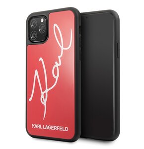 Etui KARL LAGERFELD Glitter Signature Case do iPhone 11 Pro Czerwony
