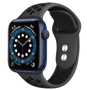 Pasek CRONG Duo Sport do Apple Watch (42/44/45/49mm) Szaro-czarny