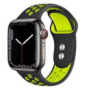 Pasek CRONG Duo Sport do Apple Watch (38/40/41mm) Czarno-limonkowy