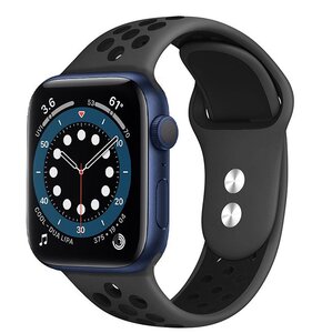 Pasek CRONG Duo Sport do Apple Watch (38/40/41mm) Szaro-czarny