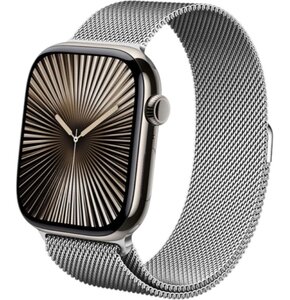 Pasek CRONG Milano Steel do Apple Watch (38/40/41/42mm) Srebrny