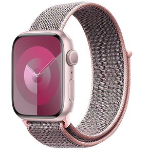 Pasek CRONG Nylon do Apple Watch (38/40/41/42mm) Jasnoróżowy