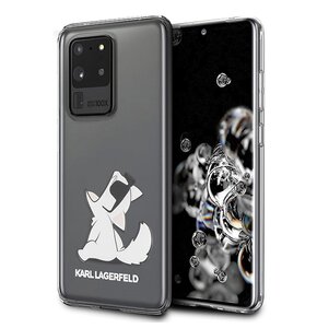 Etui KARL LAGERFELD Choupette Fun Sunglasses do Samsung Galaxy S20 Ultra Przezroczysty