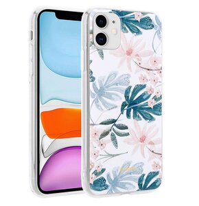 Etui CRONG Flower Case do Apple iPhone 11 Biały Kwiaty
