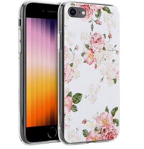 Etui CRONG Flower Case do Apple iPhone SE 2022/SE 2020 7/8 Biały Kwiaty