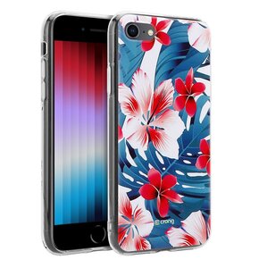 Etui CRONG Flower Case do Apple iPhone SE 2022/SE 2020 7/8 Niebieski Kwiaty