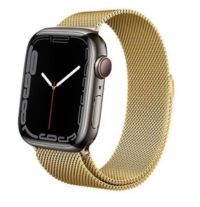 Pasek CRONG Milano Steel do Apple Watch (42/44/45/49mm) Złoty