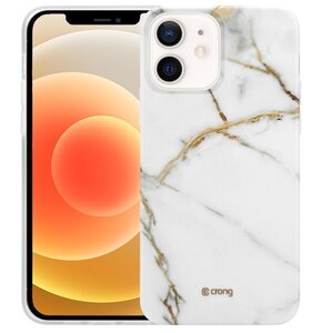 Etui CRONG Marble Case do Apple iPhone 12 mini Biały