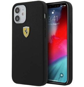 Etui FERRARI On Track Silicone do Apple iPhone 12 Mini Czarny