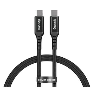 Kabel USB-C - USB-C CRONG Armor Link 1,5 m Czarny