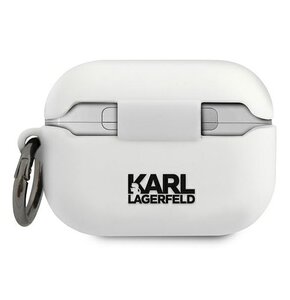 Etui na słuchawki KARL LAGERFELD Silicone Karl do Apple AirPods Pro Biały