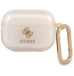 Etui na słuchawki GUESS Colored Glitter do Apple AirPods Pro Złoty