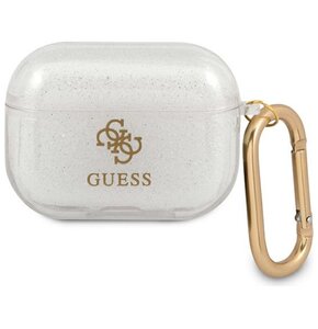 Etui na słuchawki GUESS Colored Glitter do Apple AirPods Pro Przezroczysty