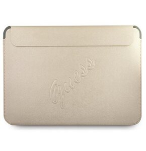 Etui na laptopa GUESS Saffiano Script Computer Sleeve 13 cali Złoty