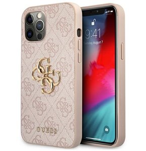 Etui GUESS 4G Big Metal Logo do Apple iPhone 12 Pro Max Różowy