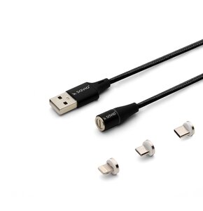 Kabel USB - USB-C Micro Lighting SAVIO CL-155 2 m