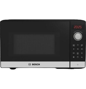 Kuchenka mikrofalowa BOSCH FEL023MS2 Serie 2 800W średnica 27 cm pojemność 20L Grill Hydroliza QuickStart Czarno-srebrny