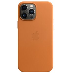 Etui APPLE Leather Case MagSafe do iPhone 13 Pro Max Złocisty brąz