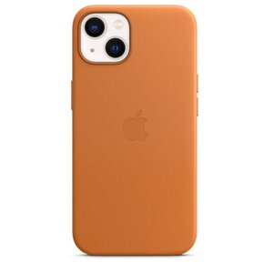 Etui APPLE Leather Case MagSafe do iPhone 13 Złocisty Brąz