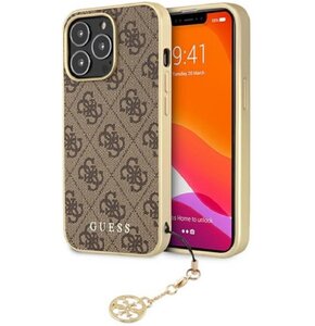Etui GUESS 4G Charms Collection do Apple iPhone 13 Pro Max Brązowy