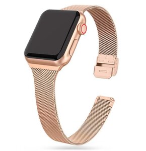 Pasek TECH-PROTECT Thin Milanese do Apple Watch 4/5/6/7/8/9/SE (38/40/41mm) Różowe złoto