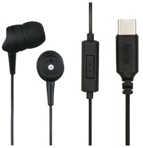 Słuchawki dokanałowe HAMA Basic4Phone USB-C Czarny