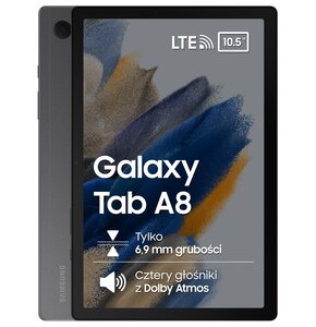 Tablet SAMSUNG Galaxy Tab A8 10.5" 4/64 GB LTE Wi-Fi Szary