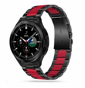 Pasek TECH-PROTECT Stainless do Samsung Galaxy Watch 4/5/5 Pro/6 Czarno-czerwony