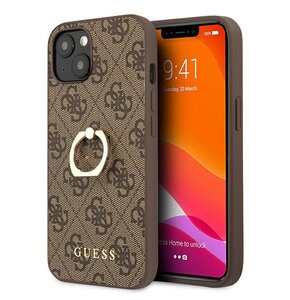 Etui GUESS 4G Ring Case do Apple iPhone 13 mini Brązowy
